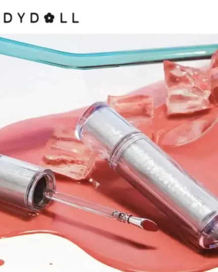 Judydoll Ice Iron Lip Glaze Lipsticks Non-Stick Cups Mirror Shine Watery Lip Lotion Metal Brush Head Makeup Cosmetics