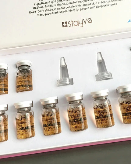 Stayve 8ml Salmon DNA Golden Ampoule Serum Kit Natural Ingredients, Moisturizing, Tender, Lifting, Firming Facial Care Skin