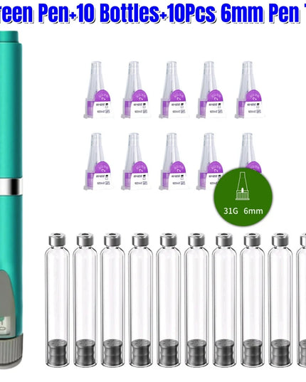 For Insulin Injection Pen 10pcs 3ml Empty Cassette Bottle Magic Pen Insulin Cartridges Health Medical Beauty Care Accessories