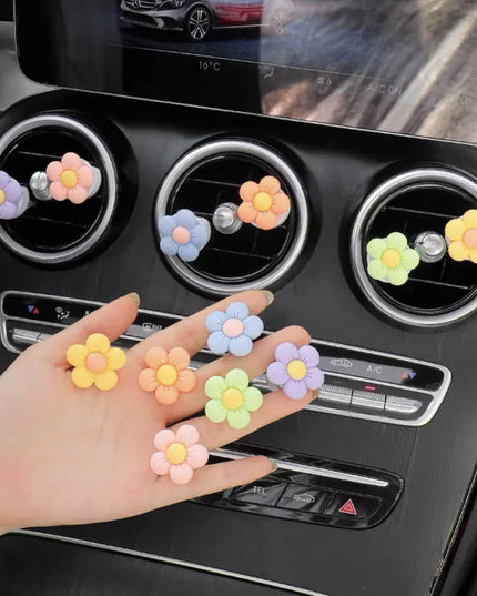 6/3/1PC Set Flower Car Outlet Vent Clip Small Daisy Air Conditioning Clip Car Interior Decoration Aromatherapy Perfume Clip Gift