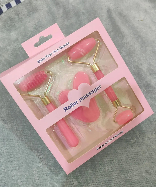 3pcs Set Resin Roller Massager for Face Body Gua Sha Face Care Beauty Health Massage Tool Roller Not Jade Stone Facial Massager