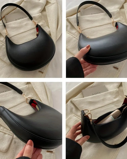 Shoulder Bags Women NEW Fashionable High-end Moon-shaped Baseball Bag Showing Luxury Women's Single Shoulder Bag