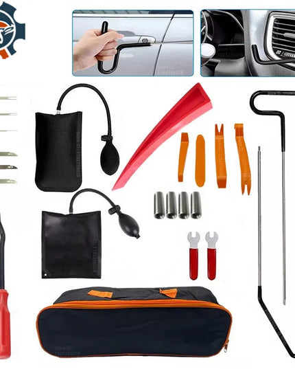 PWS Auto Tool Kit Door Open Grabber Lockout Lock Pick Set Long Range Reach Hooking Key Lost In Truck Air Wedge Bag Pump Car Tool