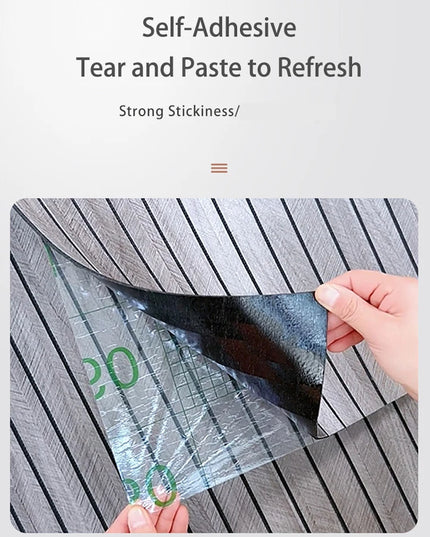 1 Roll of Self-Adhesive Grille 3D Stereo Concave and Convex Wall Panels Living Room Background Wall Decorative Wall Stickers Wallpaper