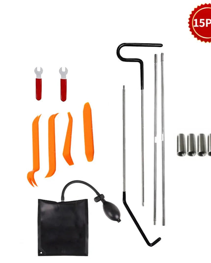 PWS Auto Tool Kit Door Open Grabber Lockout Lock Pick Set Long Range Reach Hooking Key Lost In Truck Air Wedge Bag Pump Car Tool