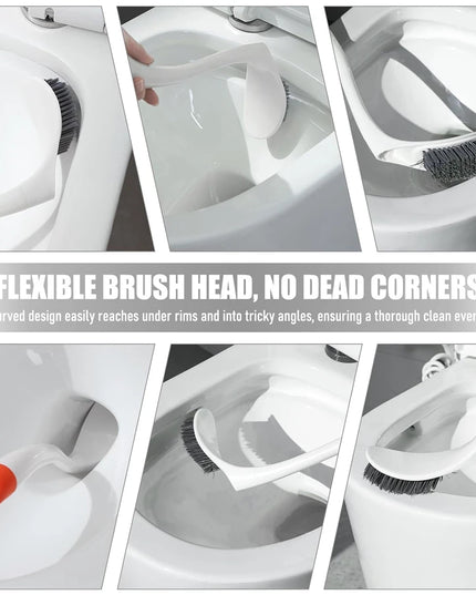 Swan Shaped Toilet Brush Set with Base and Long Handle Bathroom Accessories Easy to Clean Toilet