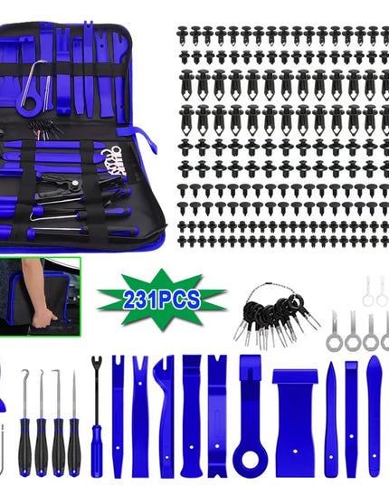 5/12/41/161/231PCS Auto Clip Pliers Fastener Remover Pry Tool Car Trim Removal Tool for Car Audio Dash Door Panel Window Molding