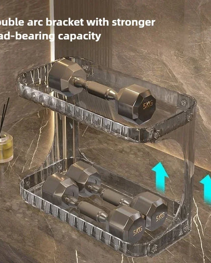 Bathroom Storage Rack Toilet Double Layer Cosmetics Storage Box Washstand Organizer Desktop Shelf Rack bathroom accessories