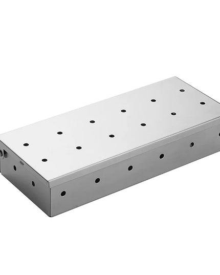 Stainless Steel Smoker Box for Wood Chips BBQ Grilling Apple Wood Chips Box on Gas Grill or Charcoal Grills Barbecue Accessories