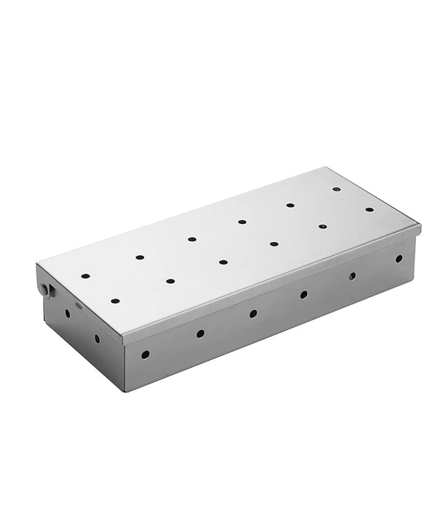 Stainless Steel Smoker Box for Wood Chips BBQ Grilling Apple Wood Chips Box on Gas Grill or Charcoal Grills Barbecue Accessories