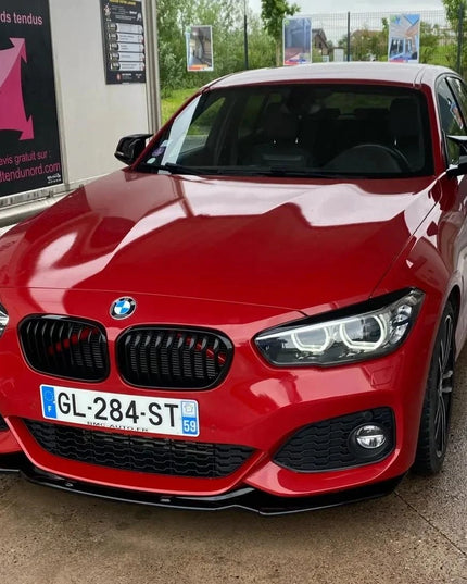 2Pcs Car Front Headlight Eyebrow Eyelid Cover For BMW 1 Series F20 F21 118i 120i 2015 2016 2017 2018 2019 Glossy Black Stickers