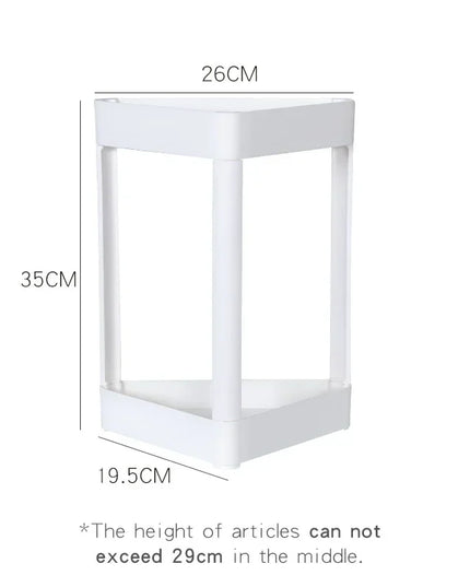 Bathroom Storage Organization Fine Double Layer Storage rack Thickened material Small Corner Shelf White minimalist style Shelf