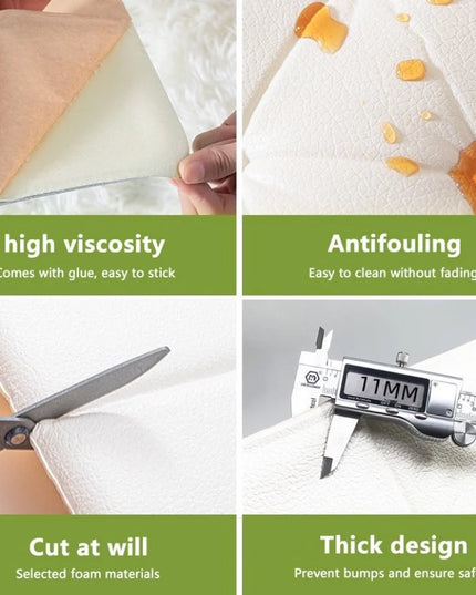 Tatami anti-collision soft foam pad 3D wall sticker wallpaper self-adhesive thick children's bedroom living room wall pad