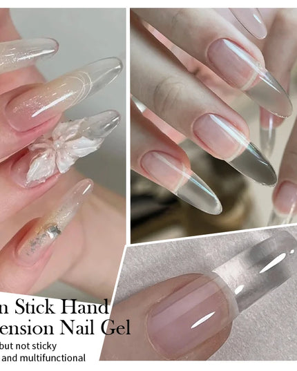 BORN PRETTY 15ml Clear Non Stick Hand Extension Gel 3D Shaping Sculpting Carving Nail Art Solid Hard Gel for Fake Nail