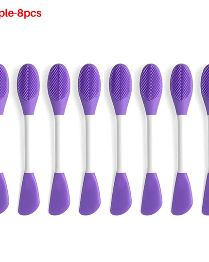 8/4/2pcs Face Brush Set Silicone Facial Mask Applicator Double-head Lotion Spatula Blackhead Face Lip Exfoliator Skin Care Tools