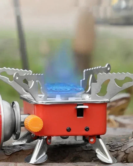 Portable Burner Camping Foldable Windproof Outdoor Gas Tank Stove for Backpacking Camping Hiking Picnic Camping Burner BBQ Grill