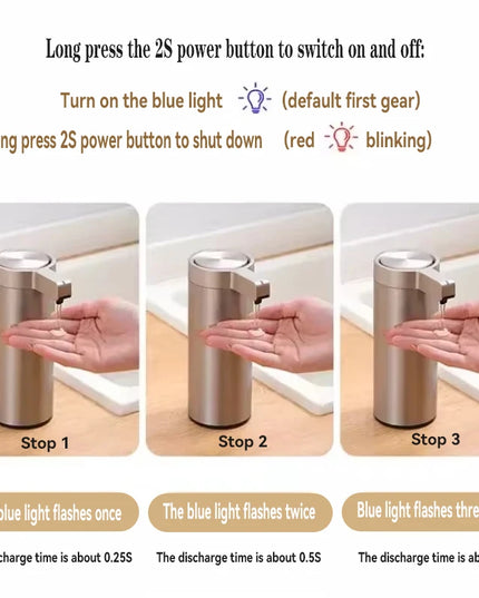 304 Stainless Automatic Liquid Soap Dispensers Steel Kitchen Metal Lotion Bottle Touchless Induction Sensor Bathroom Accessories