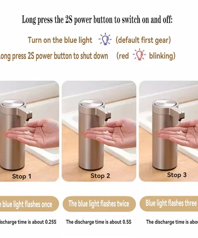 304 Stainless Automatic Liquid Soap Dispensers Steel Kitchen Metal Lotion Bottle Touchless Induction Sensor Bathroom Accessories