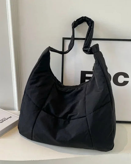 Trendy Women's Soft Cloth Shoulder Bag Solid Color Student 2025 Spring Y2k Casual Style Big Handbags Crossbody Bags for Women