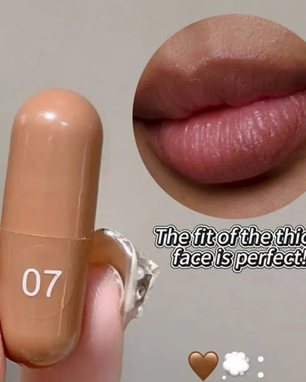 ‌10 Color Smooth Brown Toned Capsule Lipstick Set Lasting Matte Velvet‌ Mini Lip Balm Smudge Proof Highly Pigment Lip Makeup Kit