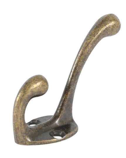 10/20Pcs Coat Hooks Wall Mounted Heavy Duty Dual Coat Rack Bronze Vintage Clothes Hanger With Screw for Door Coat Hooks Bathroom