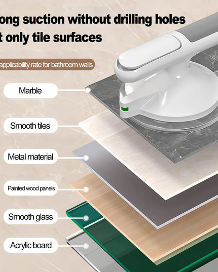Showers Grab Bars Free Punch Bathroom Handle Anti Slip Safety Suction Cups Bathtub Grab Bar For Elderly Children Support