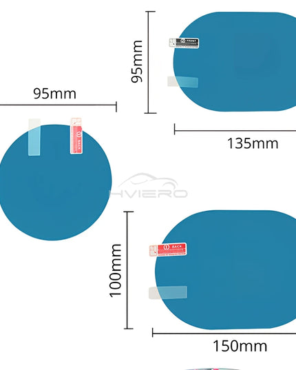 2Pcs Car Sticker Rainproof Film For Car Rearview Mirror Car Rearview Mirror Not Fog Rain Film Clear Sight In Rainy Days Car Film