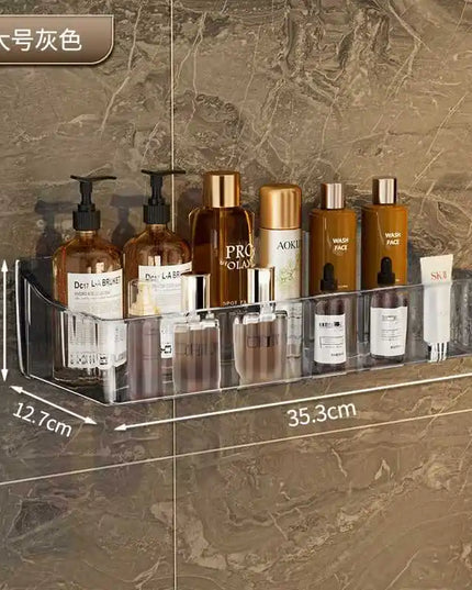 Cosmetics Storage Rack Punched Bathroom Storage Rack Wall-mounted Toilet-free Storage Box in Front of The Sink