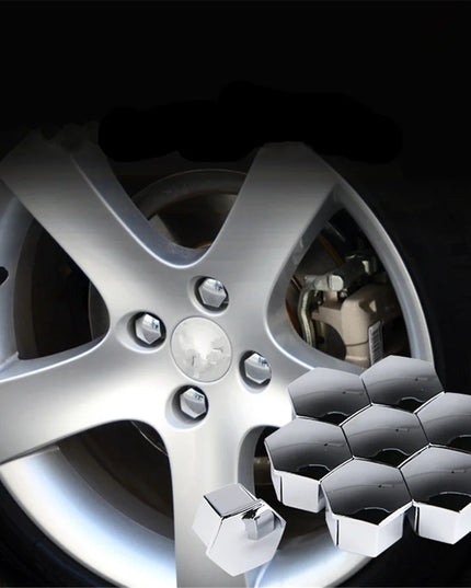 20Pcs Car Wheel Nut Caps Hub Screw Cover 17mm for Mercedes Benz W203 W210 W211 W124 W202 W204 W212 W176 AMG