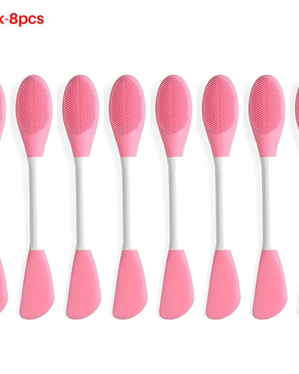 8/4/2pcs Face Brush Set Silicone Facial Mask Applicator Double-head Lotion Spatula Blackhead Face Lip Exfoliator Skin Care Tools