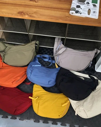 Trendy Women's Soft Cloth Shoulder Bag Solid Color Student Casual Style Big Handbags Crossbody Bags for Women Shoulder Hobos Bag