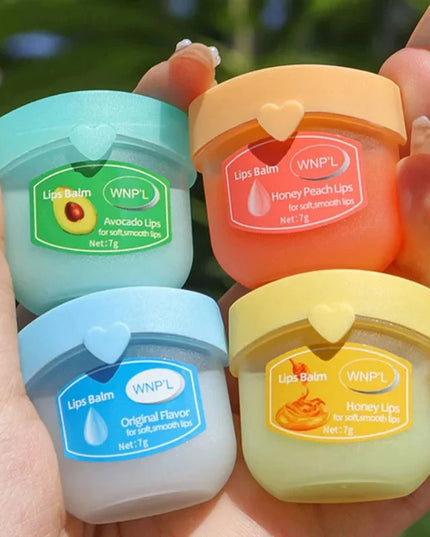 Vaseline Fruit Series Lip Balm Set Lips Avocado Honey Peach Cream Lip Mask Natural Nourishing Plant Lip Balm Lips Care