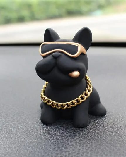 Wear-resistant Bulldog Car Ornaments Feel Comfortable Resin Material Car Dashboard Decoration Car Accessories Interior Decor