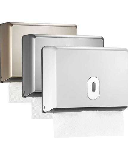 ABS Material Rectangular Wall-mounted Bathroom Tissue Dispenser Tissue Box Holder Home Car Organizer for Multifold Paper Towels