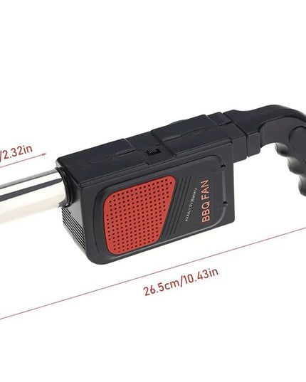 LMETJMA BBQ Air Blower Portable Handheld Electric BBQ Fan Outdoor Camping Barbecue Charcoal Grill Fan Fire Bellows Tool JT54