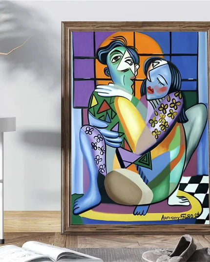 Artist Pablo Picasso Classic Art Canvas Paintings Prints Poster Cubist Style Abstract Character Wall Art Painting for Home Decor