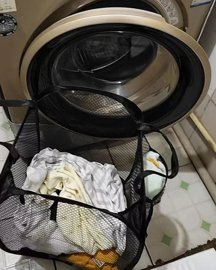 1-10Pcs Collapsible Laundry Basket Dirty Clothes Mesh Pop Up Hamper Storage Basket Toy Storage Bag for Home Bathroom Dorm Travel