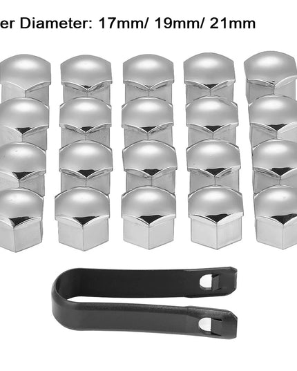 20Pcs Universal 17mm Plastic Car Wheel Nut Covers Bolt Caps For Audi A3 A4 B8 B9 A5 Q3 Q5 Q7 A6 A7 Auto Accessories