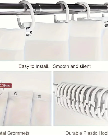 Underwater World Seaweed Coral Fish Shower Curtain, Bathroom Decorative Shower Curtain, Waterproof Shower Curtain with Hooks