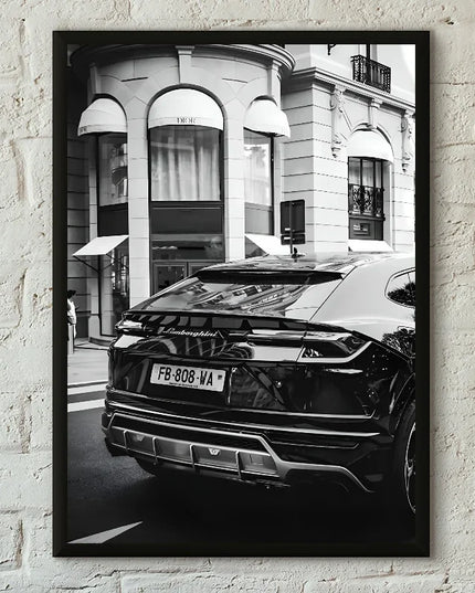 1PC Black And White Luxury Car Art Poster Poster Paper Print Home Living Room Bedroom Entrance Bar Cafe Art Painting Decoration