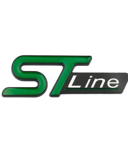 For FORD ST LINE Logo Front Grill Emblem Badge Car Rear Trunk Sticker Decals Focus Kuga Fiesta Mondeo ESCAPE Ecoboost