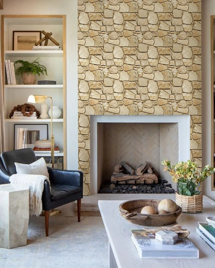 3D Tile Stickers, 3D Faux Stone Textures, Matte, 30cm x 30cm, Water and Mold Resistant, for Living Room, Kitchen Wall Update