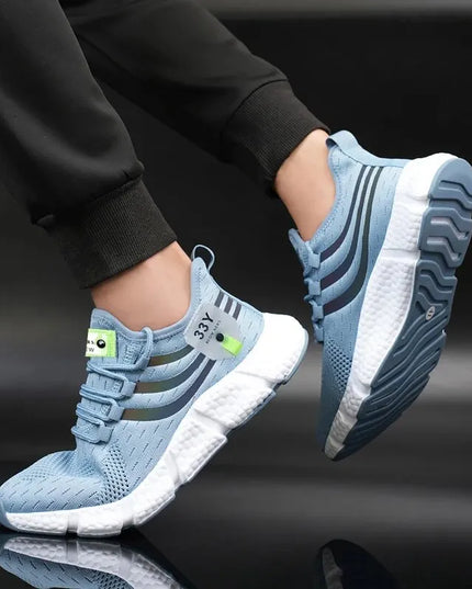 Men Casual Sport Shoes Breathable Lightweight Sneakers Outdoor Mesh Black Running Shoes Athletic Jogging Tenis Walking Shoes