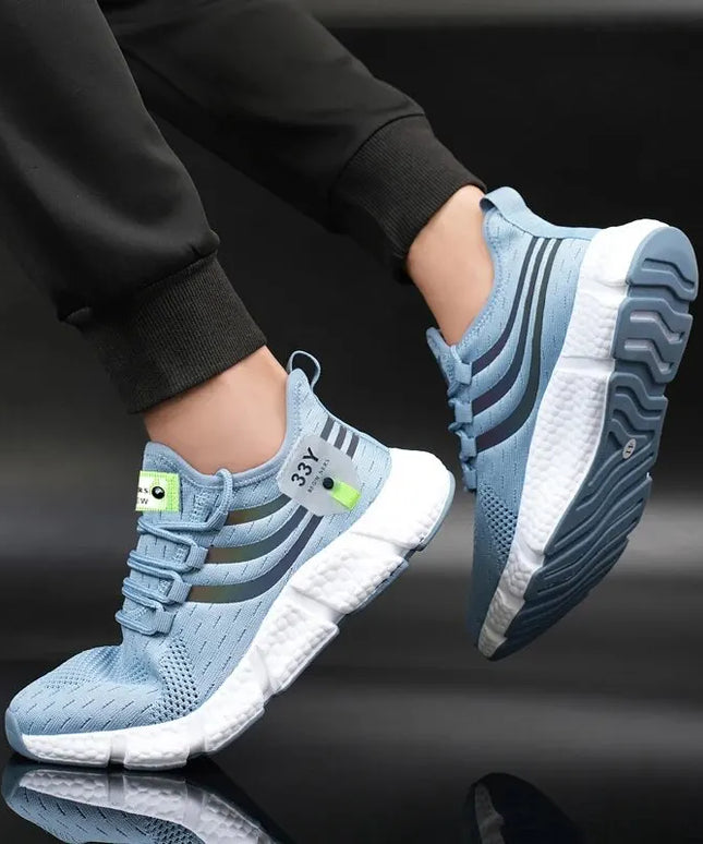 Men Casual Sport Shoes Breathable Lightweight Sneakers Outdoor Mesh Black Running Shoes Athletic Jogging Tenis Walking Shoes