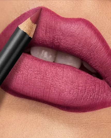 Waterproof Matte Lip Liner Long Lasting Non-Stick Lip Pencil, Smooth Velvet Texture, Ideal for Lip Shape Outline and Makeup Gift
