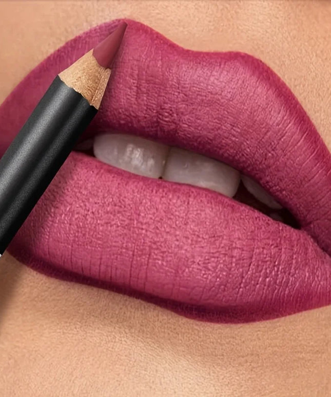 Waterproof Matte Lip Liner Long Lasting Non-Stick Lip Pencil, Smooth Velvet Texture, Ideal for Lip Shape Outline and Makeup Gift