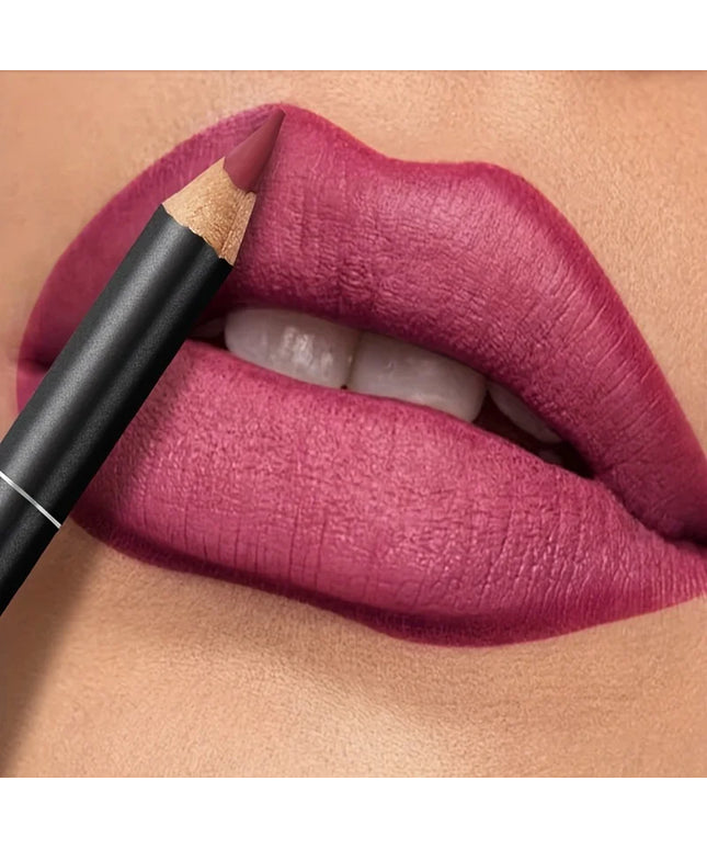 Waterproof Matte Lip Liner Long Lasting Non-Stick Lip Pencil, Smooth Velvet Texture, Ideal for Lip Shape Outline and Makeup Gift