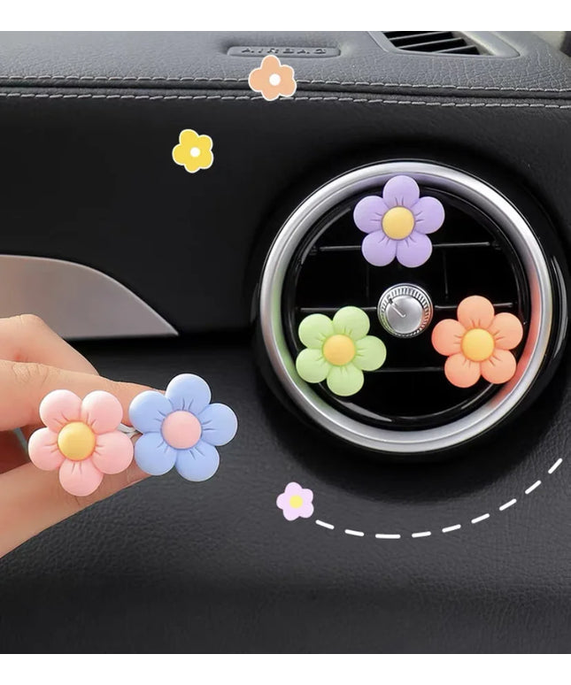 6/3/1PC Set Flower Car Outlet Vent Clip Small Daisy Air Conditioning Clip Car Interior Decoration Aromatherapy Perfume Clip Gift