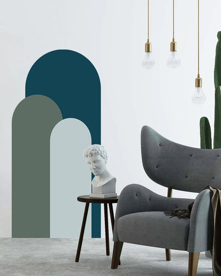 Arch Wall Stickers Living Room Sofa Bedside Background Decoration Self Adhesive Bohemian Arch Geometric Stickers Wallpaper