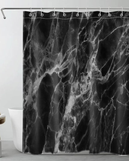 Grey Gold Marble Ink Texture Shower Curtain Set Abstract Modern Shower Curtain for Bathroom Decor Waterproof Washable Fabric